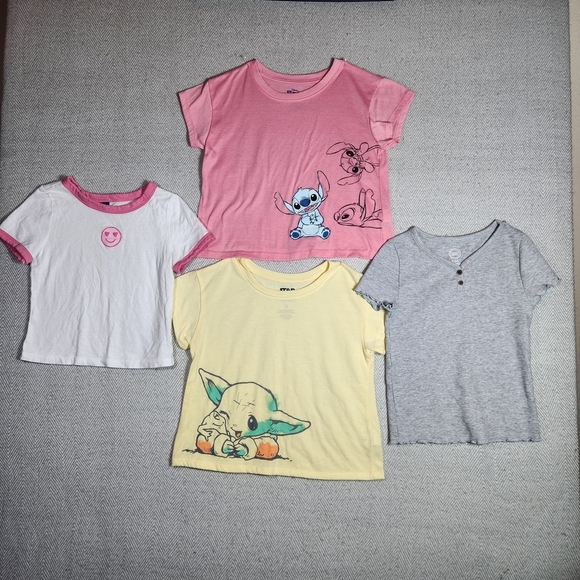Star Wars Other - Star Wars Gogru Disney Stitch & Old Navy Girls 8 Set 4 T-Shirts